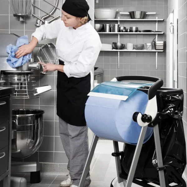 Stativ TORK gulv W1 hvit/turkis