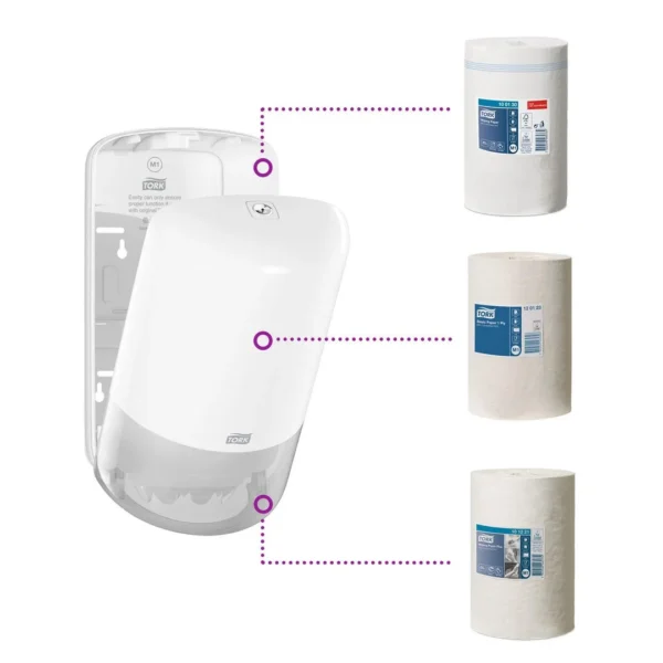 Dispenser TORK mini senterrull M1 hvit