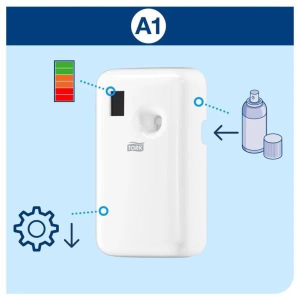 Dispenser TORK luftfrisker A1 hvit