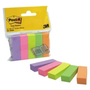 Bokmerke POST-IT 15x50mm 5 neonfarger