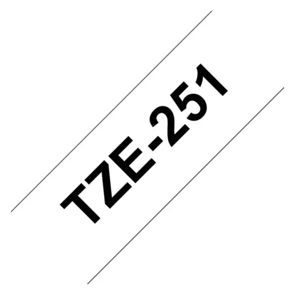 Tape BROTHER TZe-251 24mmx8m sort/hvit