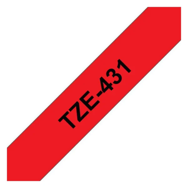 Tape BROTHER TZe-431 12mmx8m sort/rød
