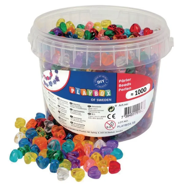 Hjerteperler PLAYBOX 453 g (1000)