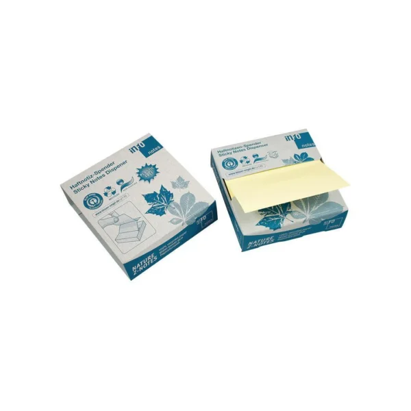 Notatblokk INFO ZN 75x75 resirk m/disp