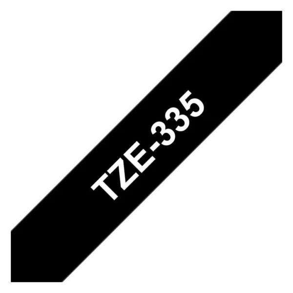 Tape BROTHER TZe-335 12mmx8m hvit/sort
