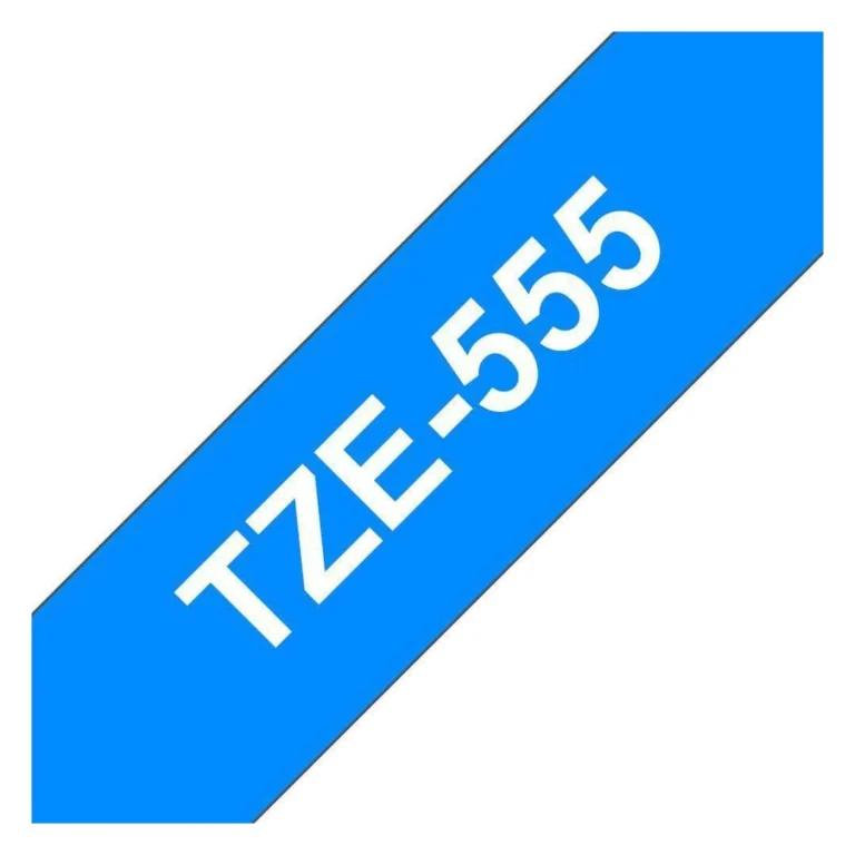 Tape BROTHER TZe-555 24mm hvit/blå - Bilde 3
