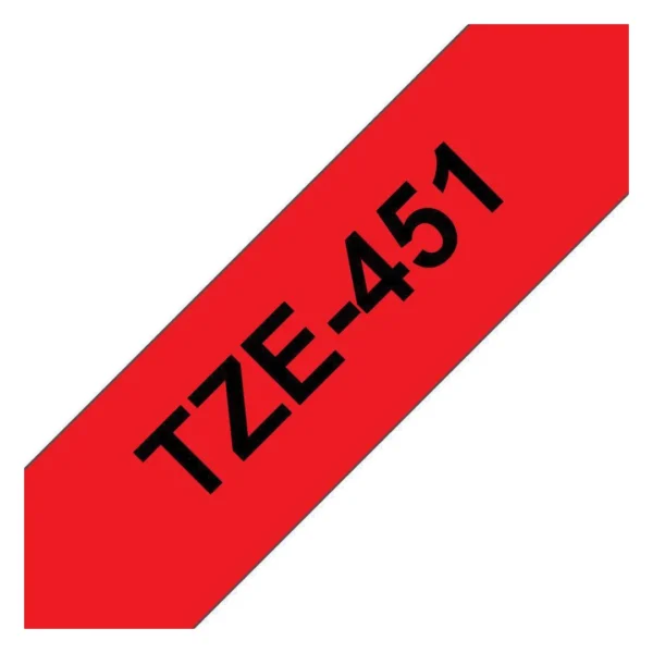 Tape BROTHER TZe-451 24mmx8m sort/rød