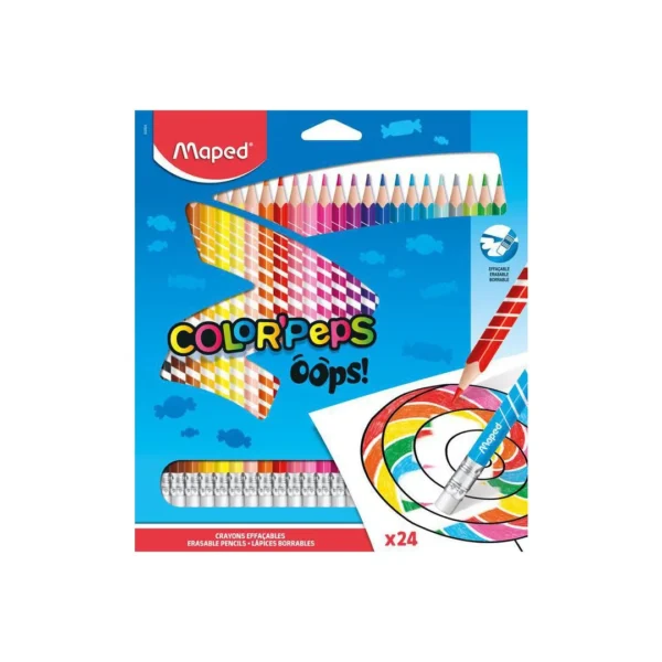 Fargeblyant MAPED m.viskelær (24)