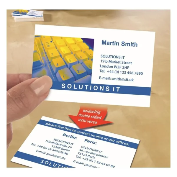 Visittkort AVERY laser 85x54 220g (250)