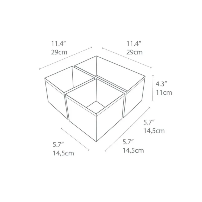 Skuffeinnsats BIGSO 3 deler grå (3) - Bilde 2