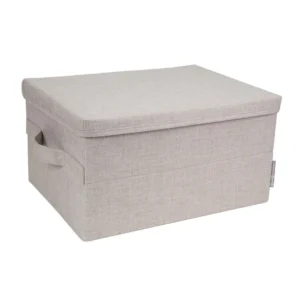 Oppbevaringsboks BIGSO m/lokk M beige