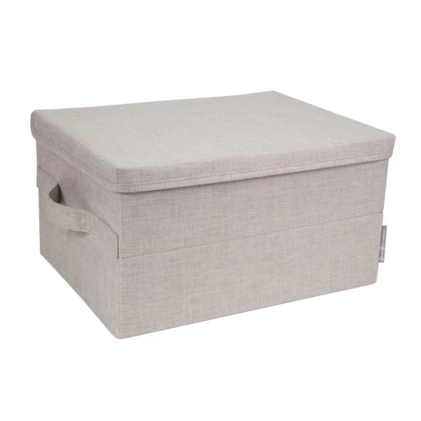 Oppbevaringsboks BIGSO m/lokk M beige