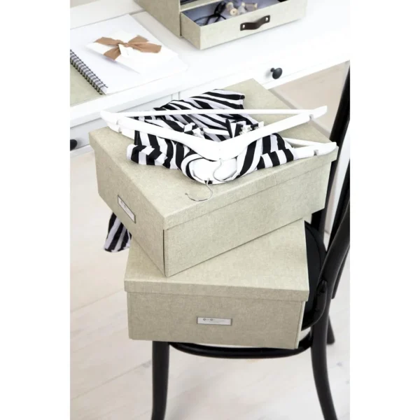 Oppbevaringsboks BIGSO Katrin m/lokk lin