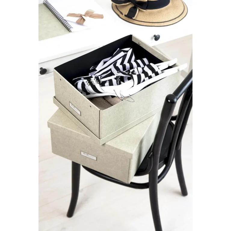 Oppbevaringsboks BIGSO Katrin m/lokk grå - Bilde 4