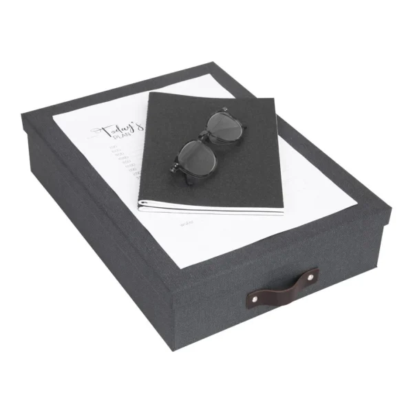 Dokumentboks BIGSO Oskar A4 sort