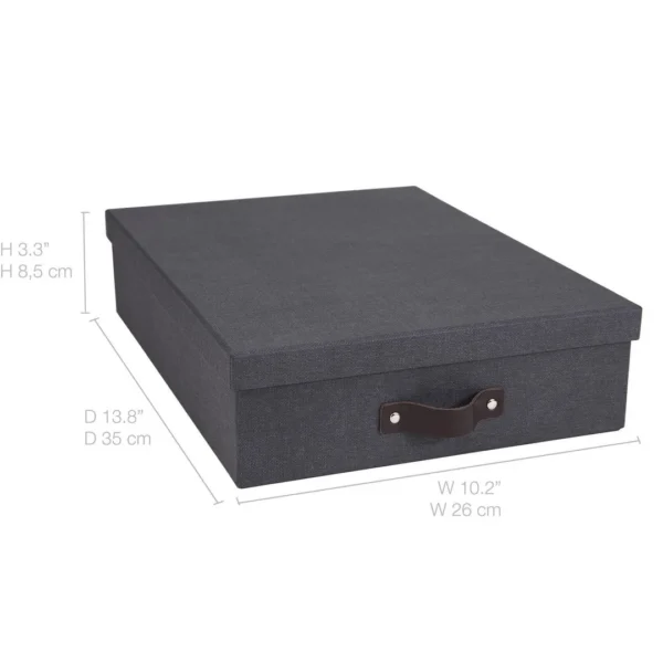 Dokumentboks BIGSO Oskar A4 sort