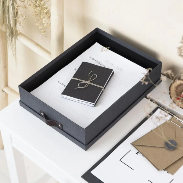 Dokumentboks BIGSO Oskar A4 sort