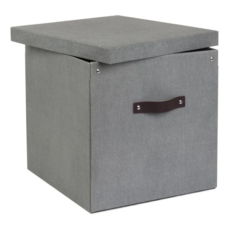 Oppbevaringsboks BIGSO Logan m/lokk grå - Bilde 2