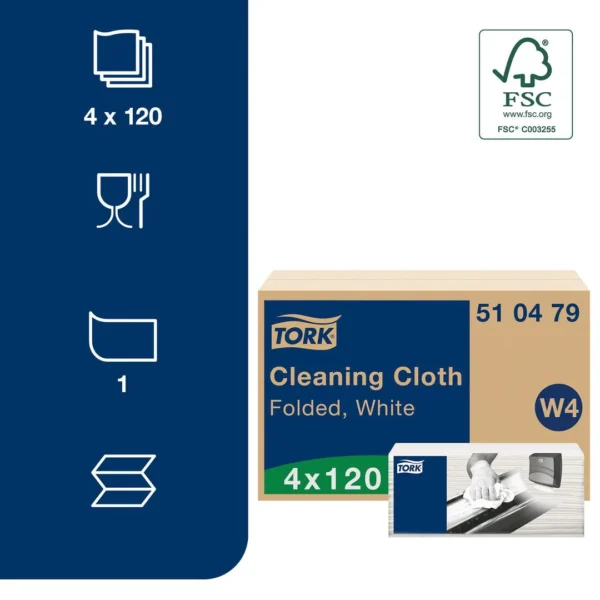 Klut TORK rengjøring myk.top-pak W4(120)