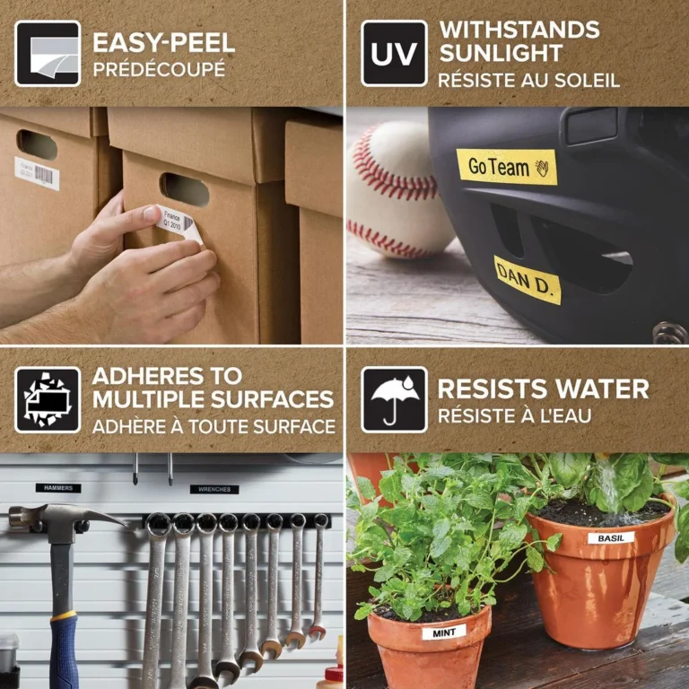 Tape DYMO D1 12mm x 7m sort/hvit - Bilde 3