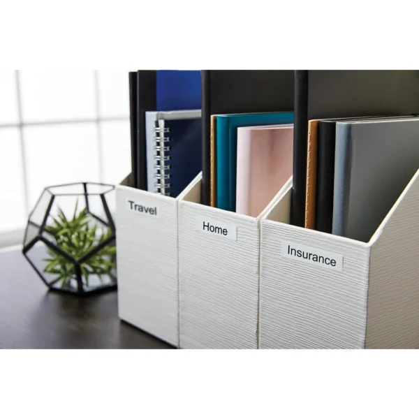 Tape DYMO D1 12mm x 7m sort/hvit