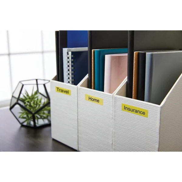 Tape DYMO D1 12mm x 7m sort/gul