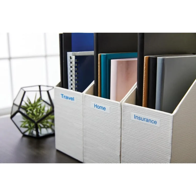 Tape DYMO D1 12mm x 7m blå/hvit - Bilde 5