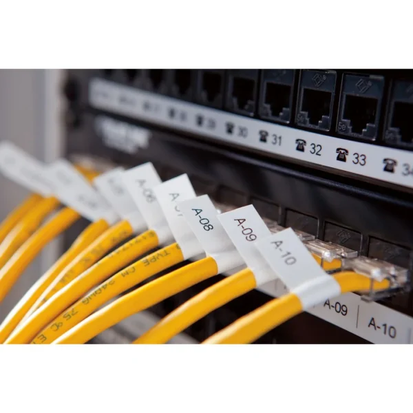 Tape DYMO Rhino vinyl 9mm x5,5m sort/hv.