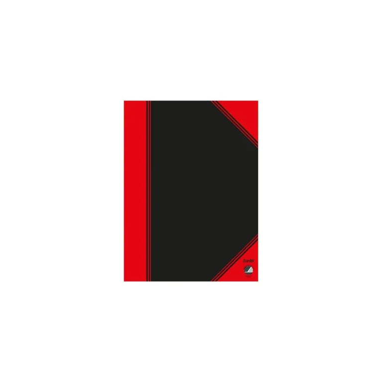 Protokoll A6 96 blad linjer sort/rød - Bilde 2