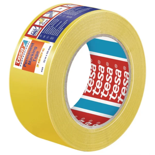 Tape TESA Flex Prem PVC gulv/varsel gul