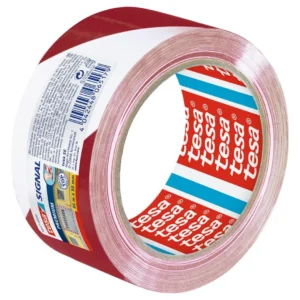 Tape TESA Prem PVC gulv/varsel rød/hvit