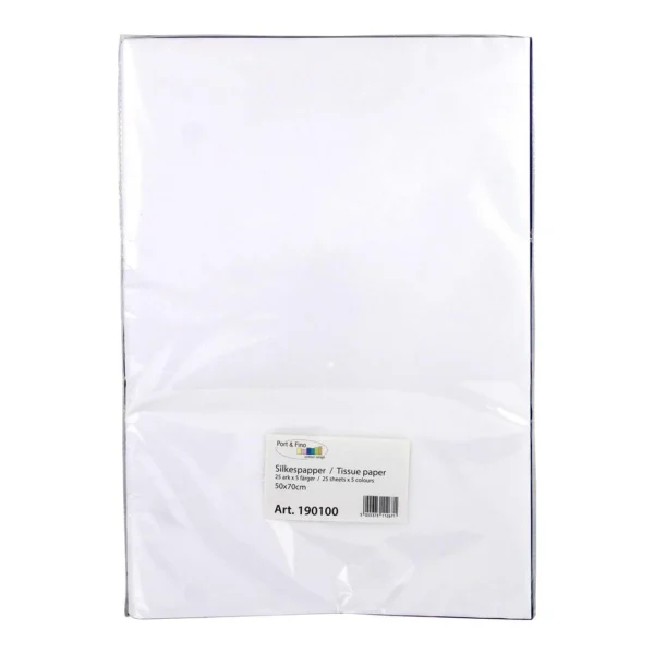 Silkepapir 5 ass farger (125)