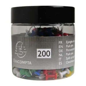 Kartnåler EXACOMPTA 10x7mm Ass (200)