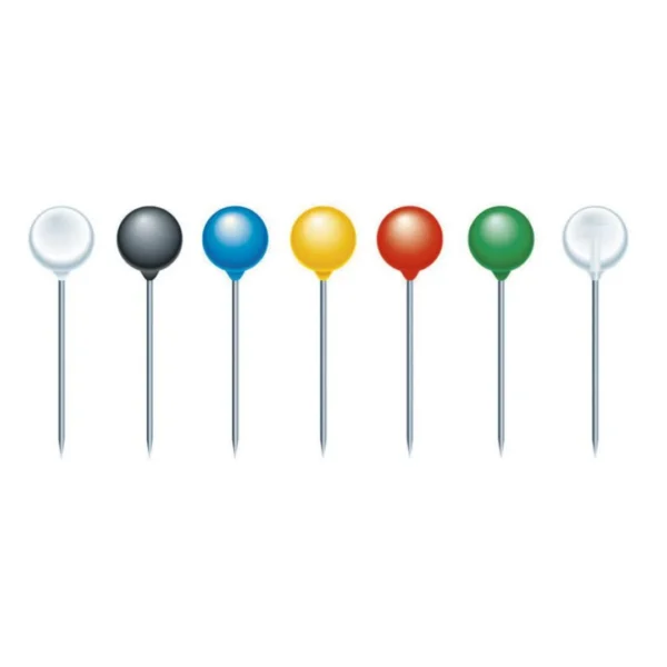 Kartnåler EXACOMPTA 15x4mm Ass (100)