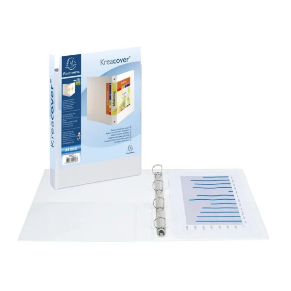 Innstikkperm EXACOMPTA A4+ 4D 50/75 hvit