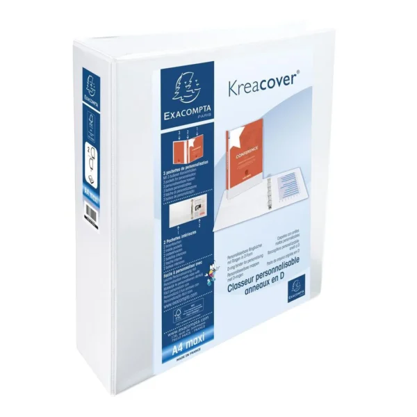 Innstikkperm EXACOMPTA A4+ 2D 50/75 hvit