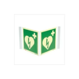 Hjertestarterskilt 20x20cm plogutførelse