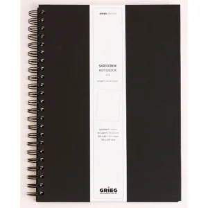 Notatbok GRIEG A4 100g 160s ulinj sort