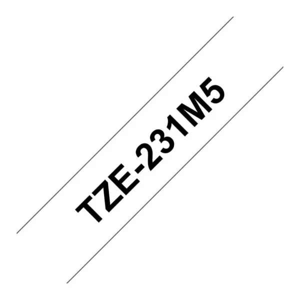 Tape BROTHER TZE231M5 12mm sort/hvit (5)