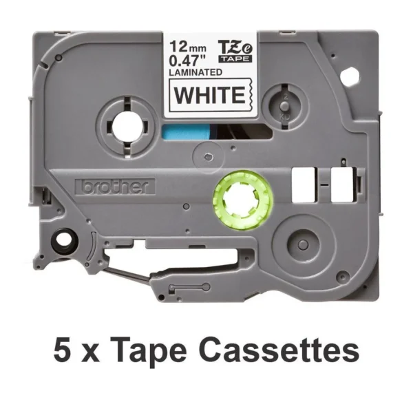 Tape BROTHER TZE231M5 12mm sort/hvit (5)