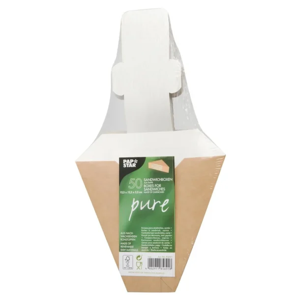 Sandwichboks PURE 12,3x5,2cm vindu (50)