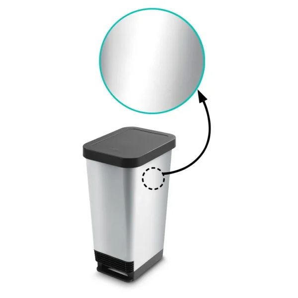 Pedalbøtte CEP grå 45L