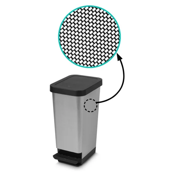 Pedalbøtte CEP karbongrå 45L