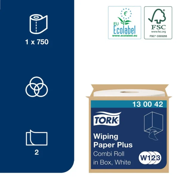 Industritørk TORK Plus 2L W1/W2/W3 255m