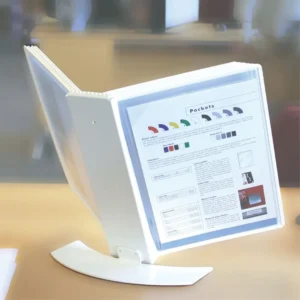 Bordstativ TARIFOLD A4 10 lommer hvit