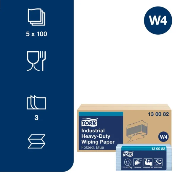 Klut TORK Plus sterk 3L W4 blå (100)