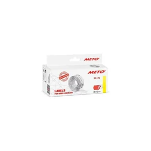 Prisetikett METO 22X12mm rød (6)