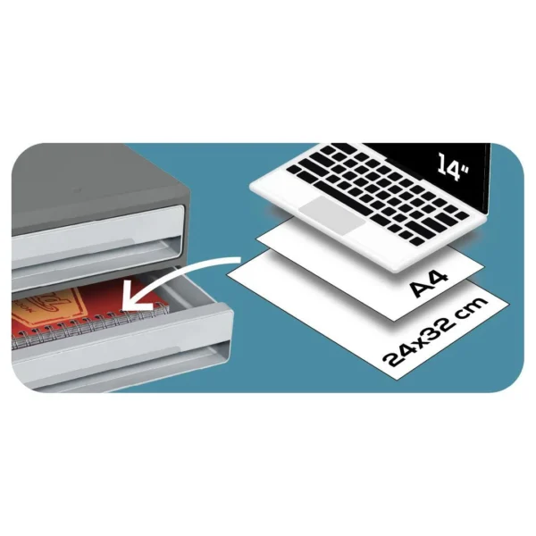 Skuffekabinett CEP MoovUp 2 skuffer grå