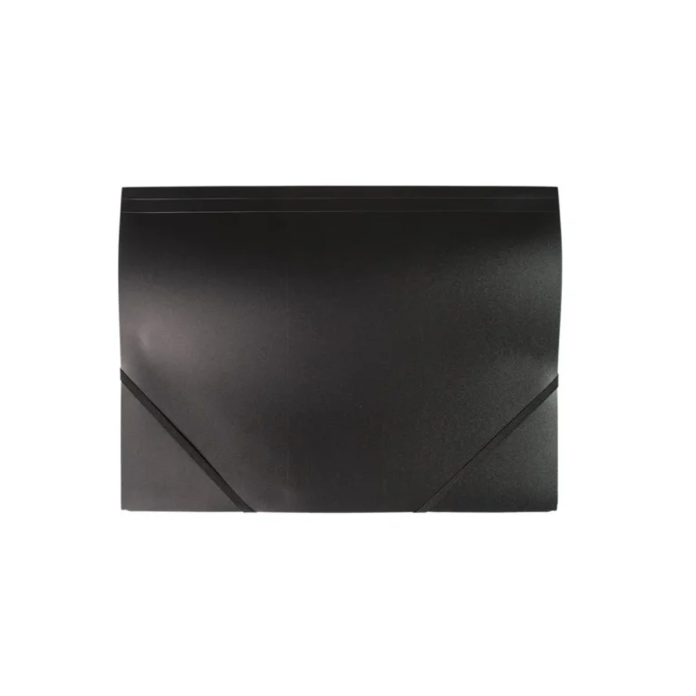 Strikkmappe D.RECT PP A4 m/klaff sort(6)