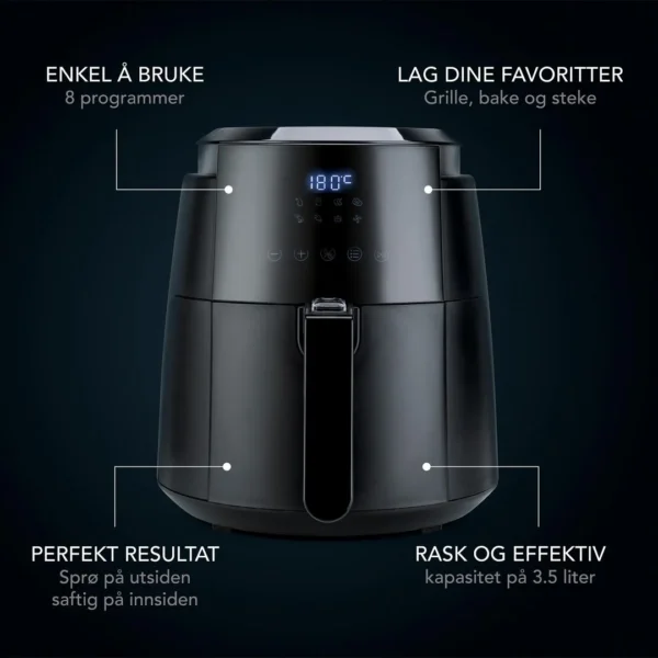 Air fryer WILFA 1500W 3,5L sort